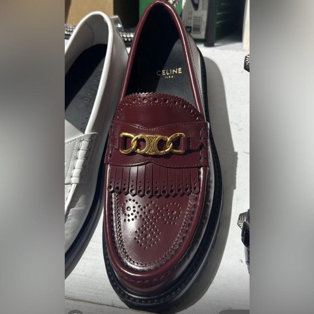 Celine Margaret leather flats